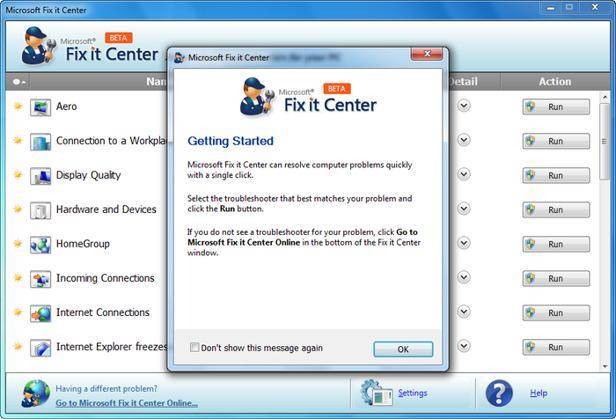 Microsoft Fix it para Windows 7, Windows 8, Windows 10
